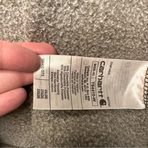 Carhartt Cardigan Sweatshirt with Logo Patch Size XXL Green - Picture 5 of 8